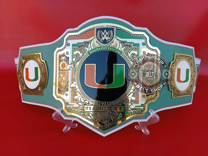 WWE Miami Hurricanes NFL Legacy Championship Title Belt