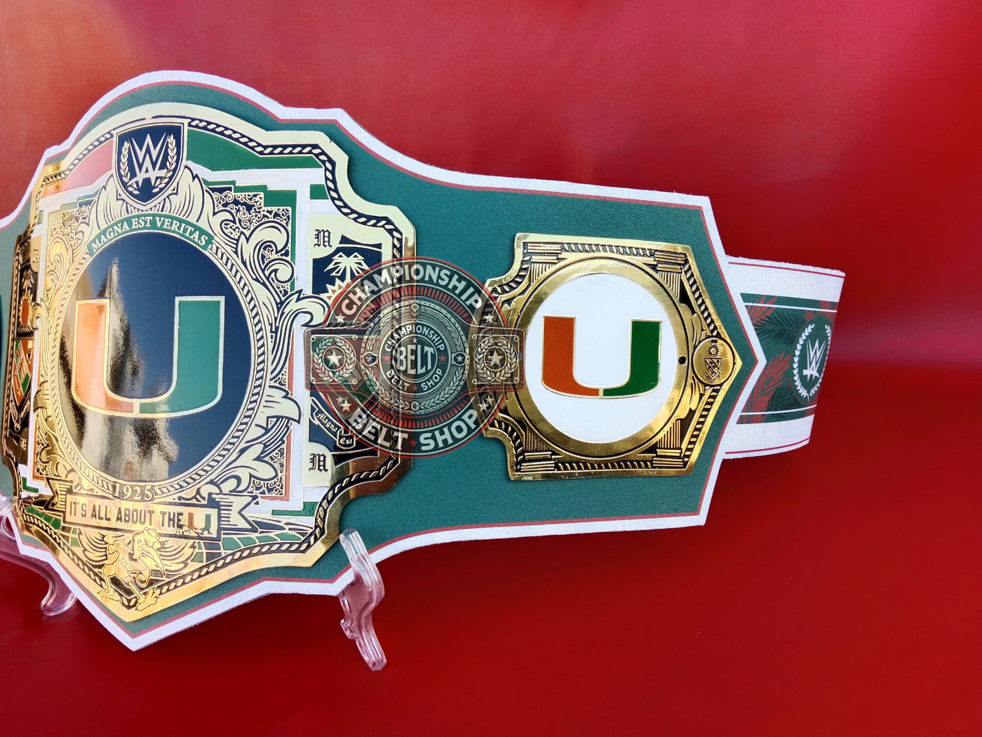 WWE Miami Hurricanes NFL Legacy Championship Title Belt