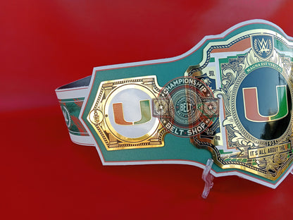 WWE Miami Hurricanes NFL Legacy Championship Title Belt