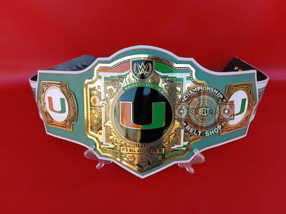 WWE Miami Hurricanes NFL Legacy Championship Title Belt