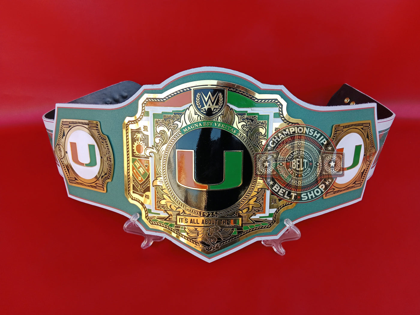 WWE Miami Hurricanes NFL Legacy Championship Title Belt