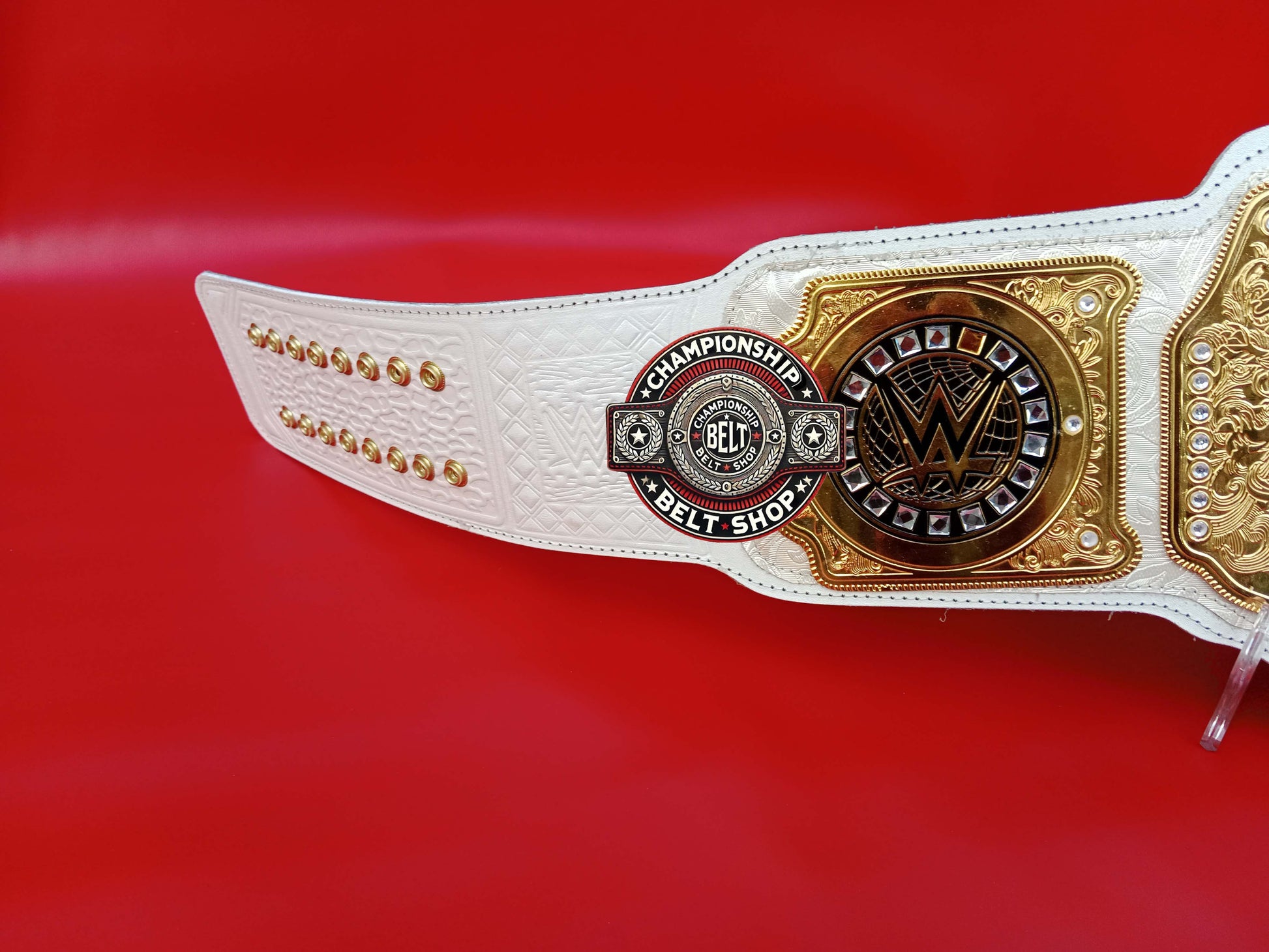 New Womens White Strap World Heavyweight Championship Title Belt