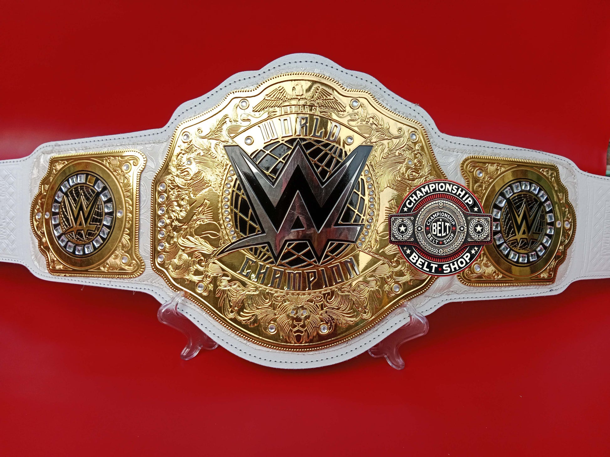 New Womens White Strap World Heavyweight Championship Title Belt