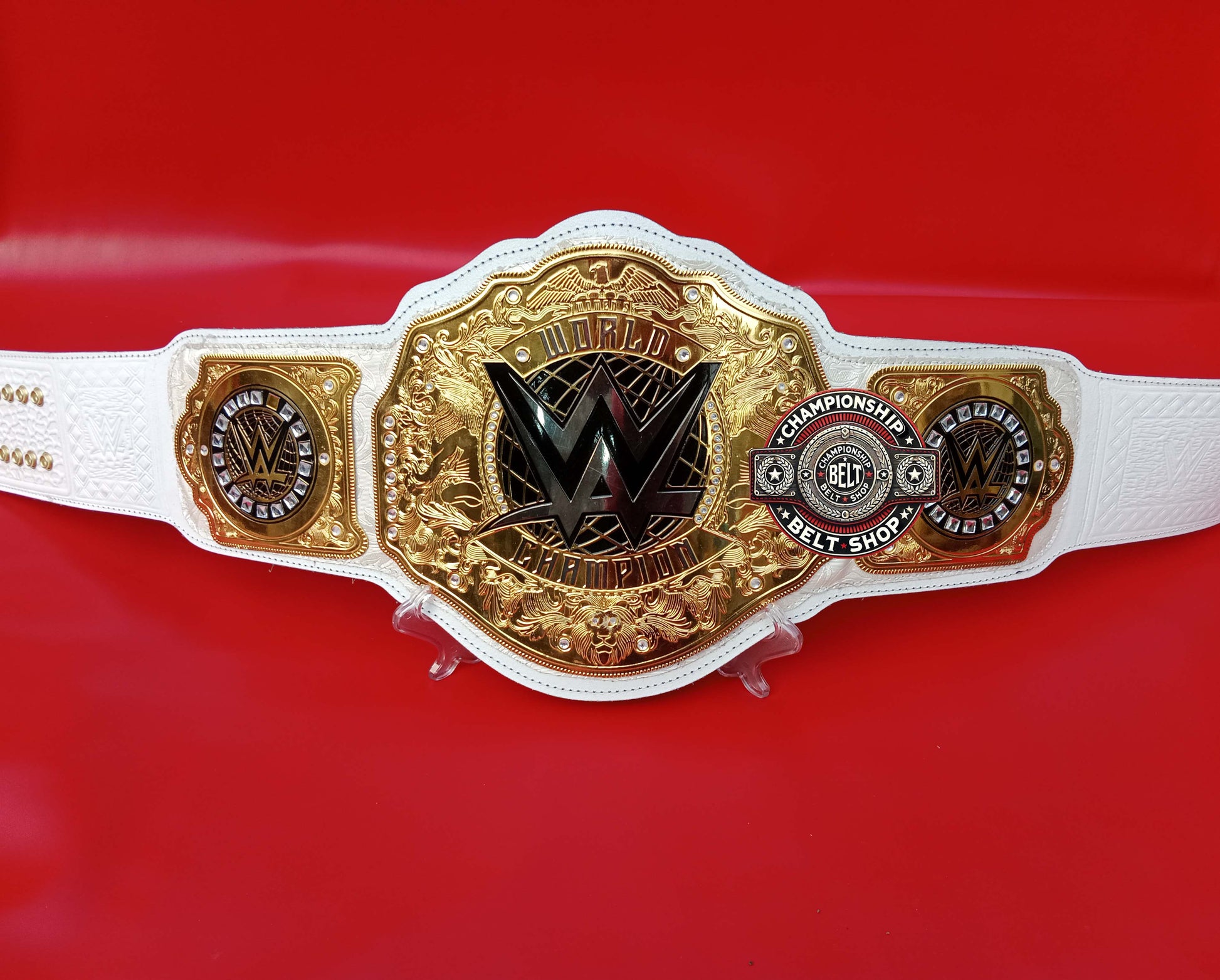 New Womens White Strap World Heavyweight Championship Title Belt