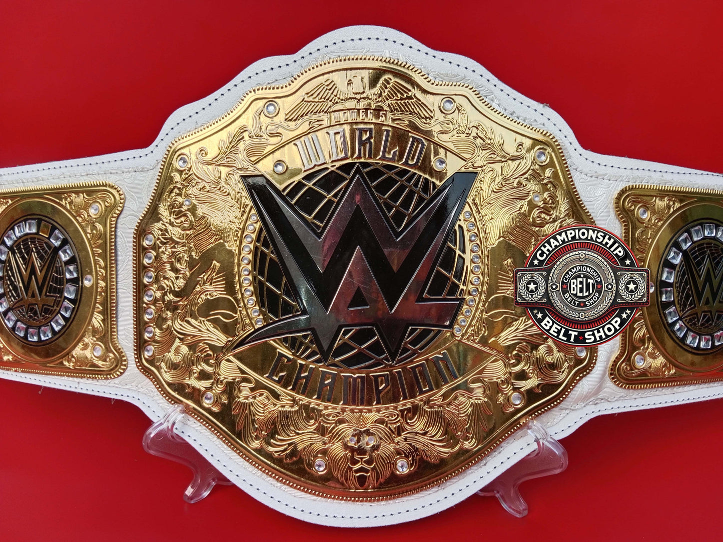 New Womens White Strap World Heavyweight Championship Title Belt