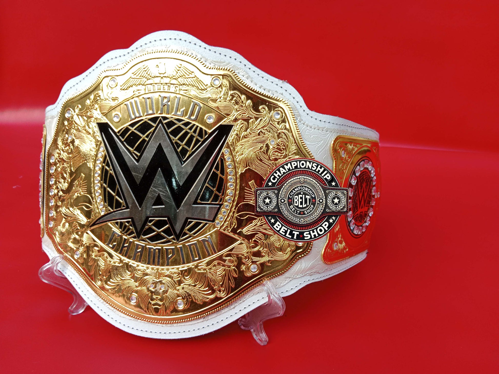New Womens White Strap World Heavyweight Championship Title Belt