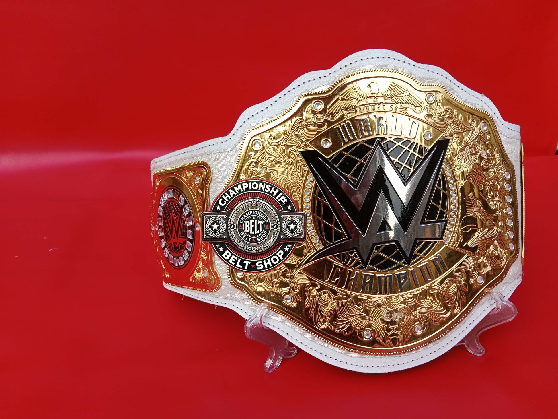 New Womens White Strap World Heavyweight Championship Title Belt
