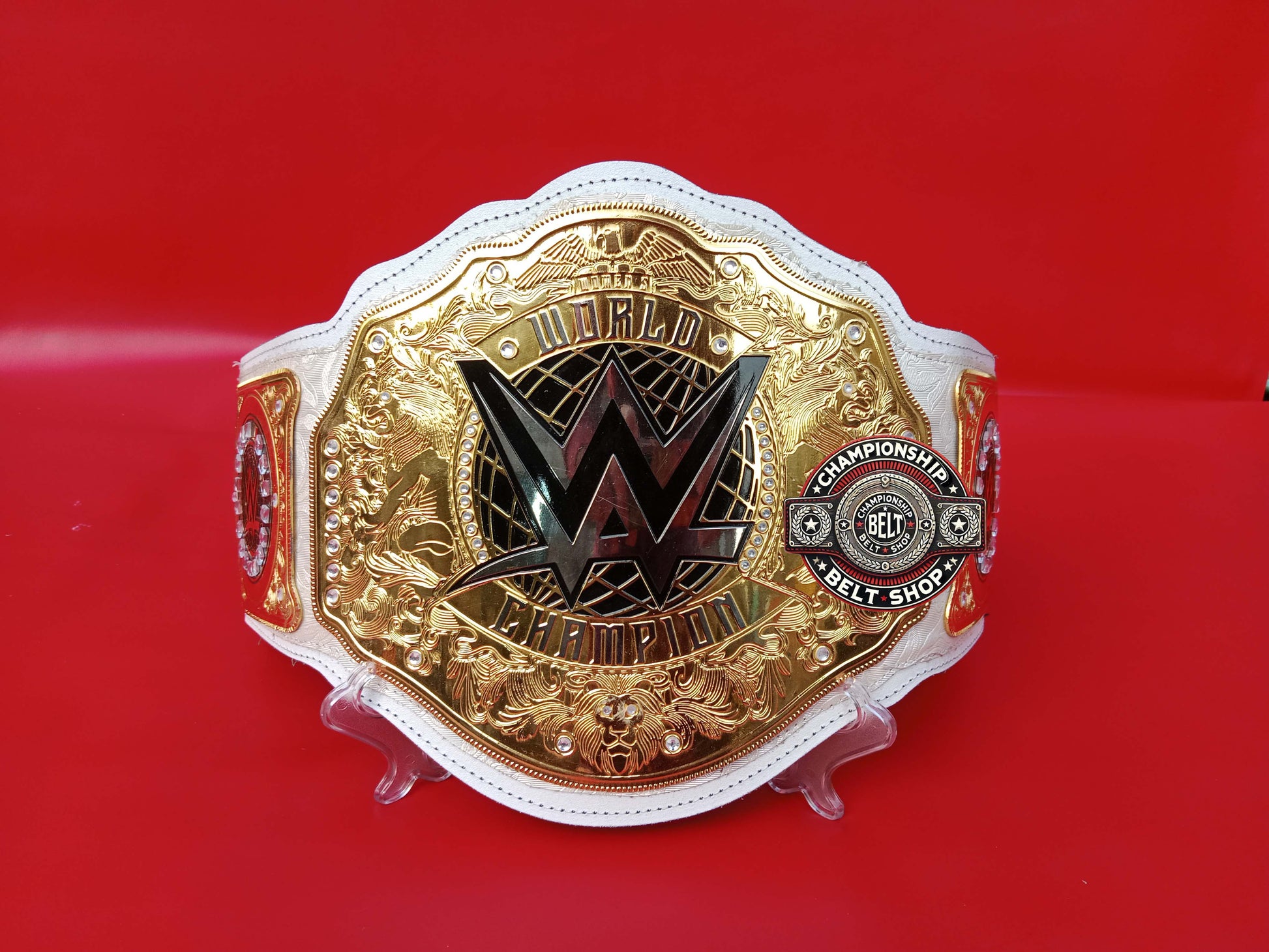 New Womens White Strap World Heavyweight Championship Title Belt