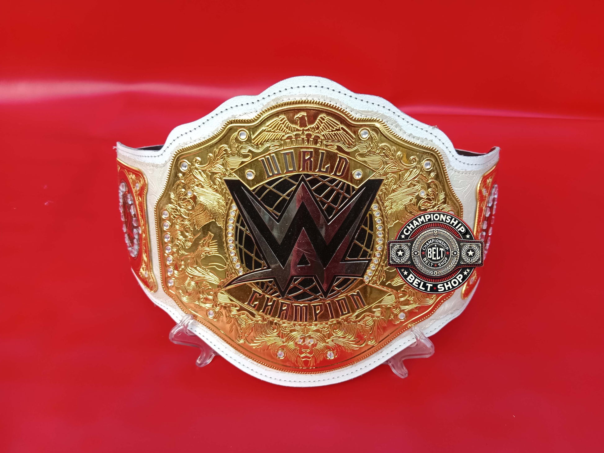 New Womens White Strap World Heavyweight Championship Title Belt