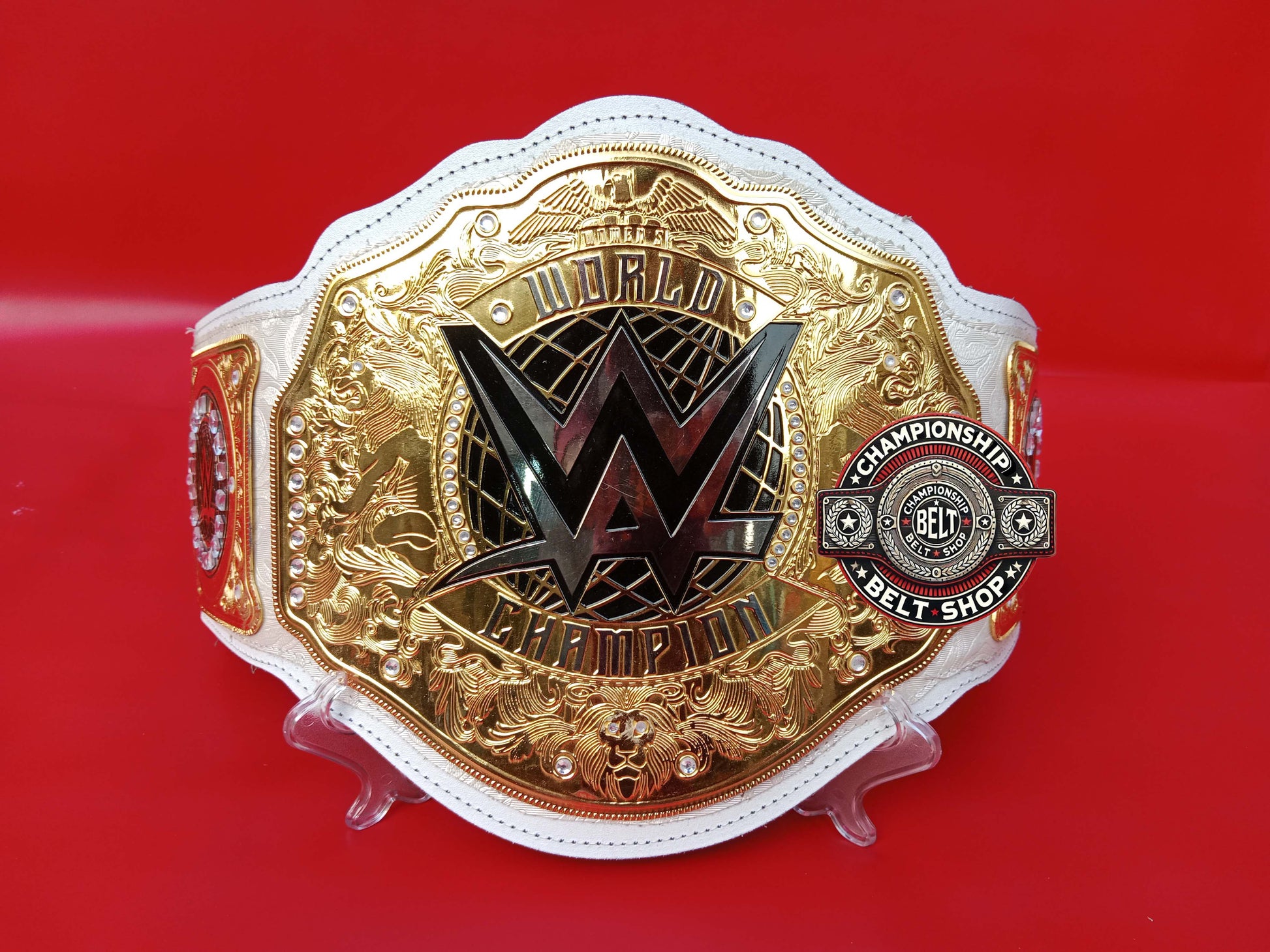 New Womens White Strap World Heavyweight Championship Title Belt