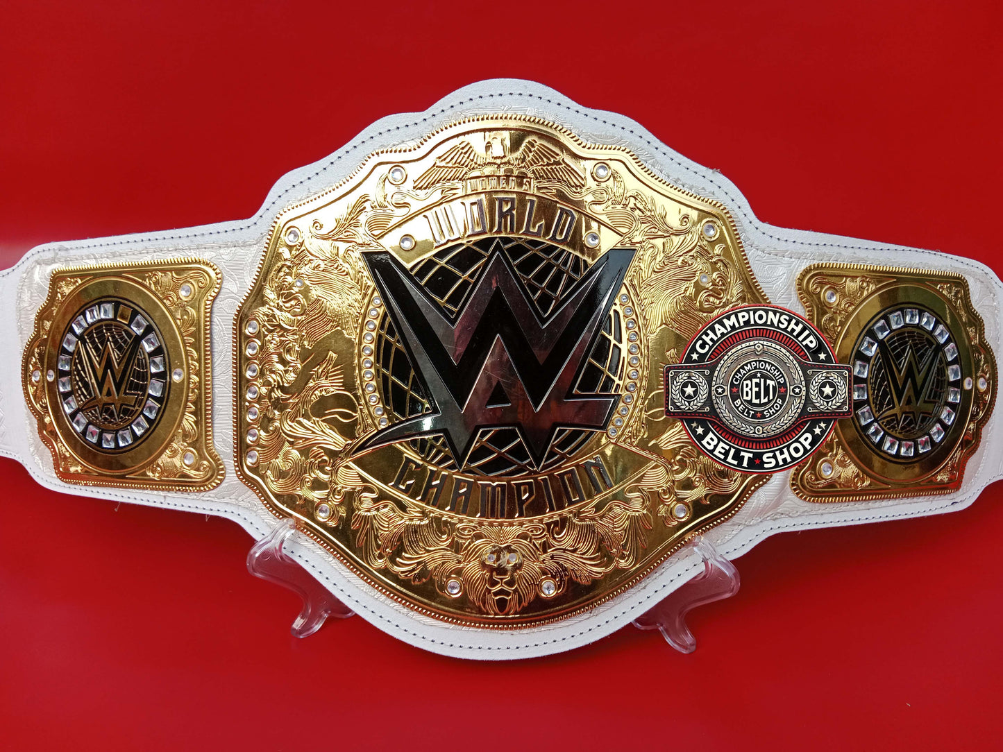 New Womens White Strap World Heavyweight Championship Title Belt