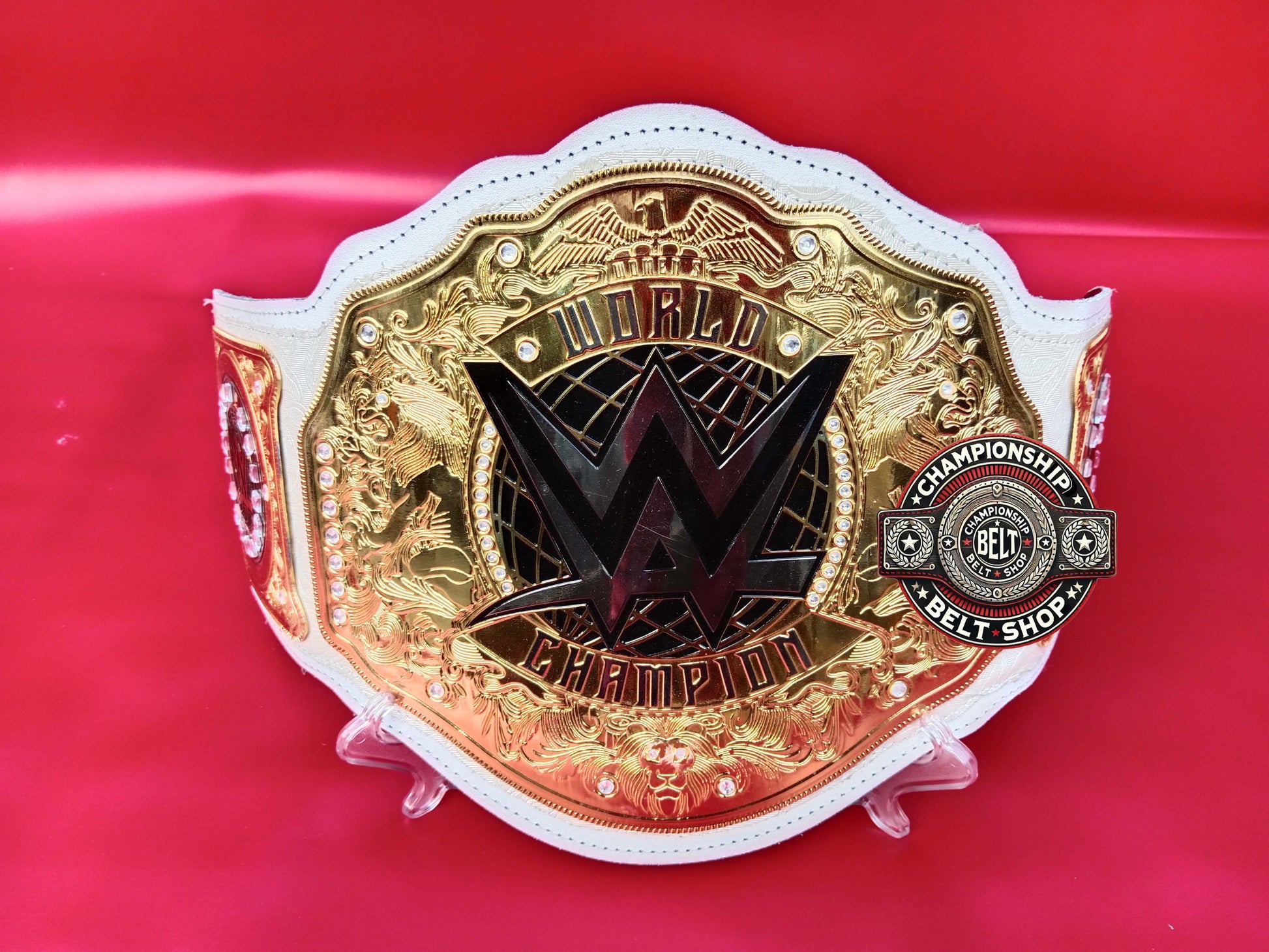 New Womens White Strap World Heavyweight Championship Title Belt
