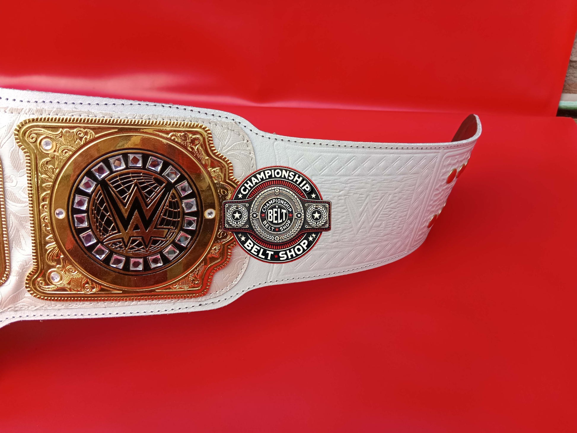 New Womens White Strap World Heavyweight Championship Title Belt