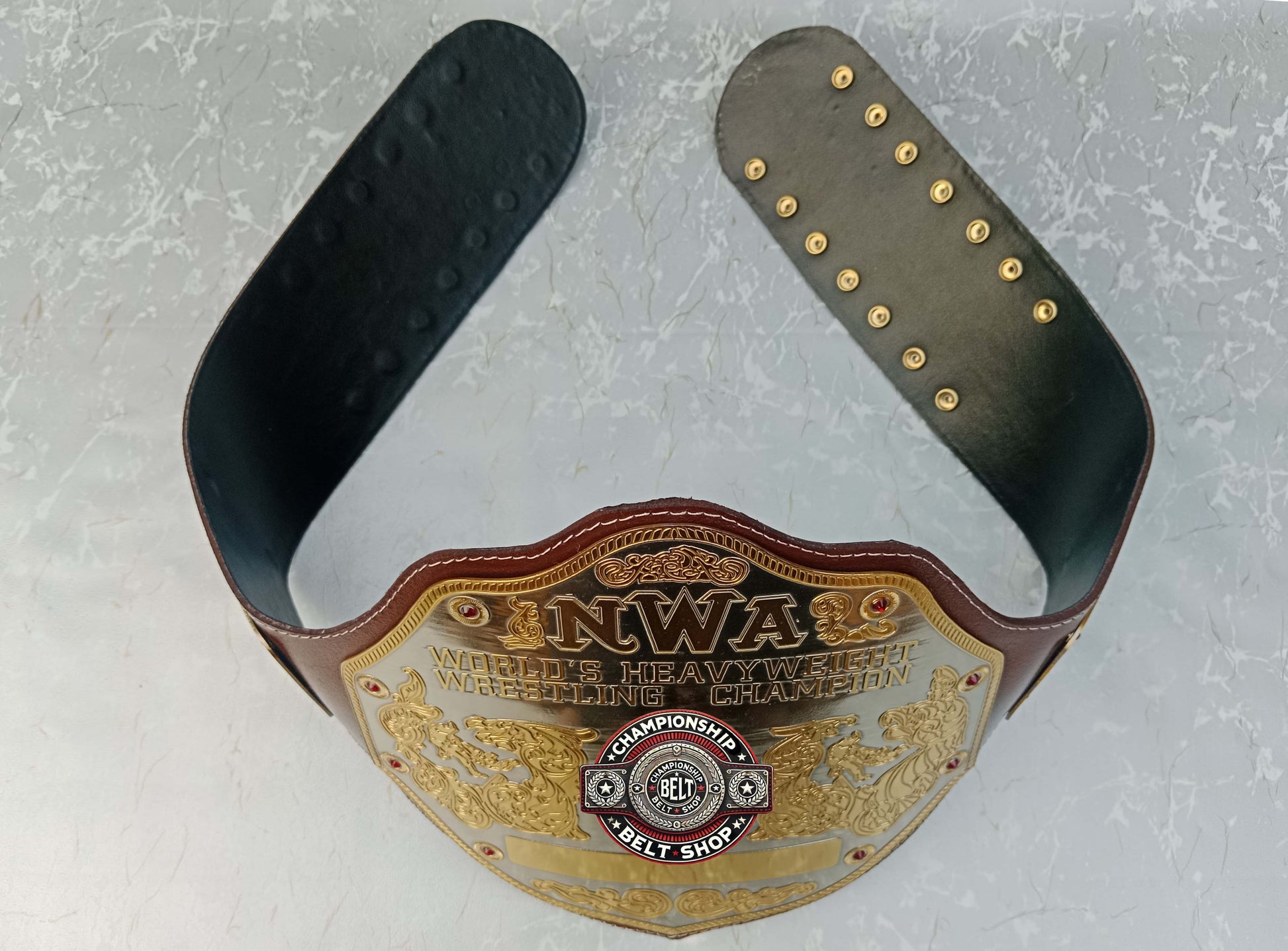 NWA Big Gold World Heavyweight Championship Title Belt