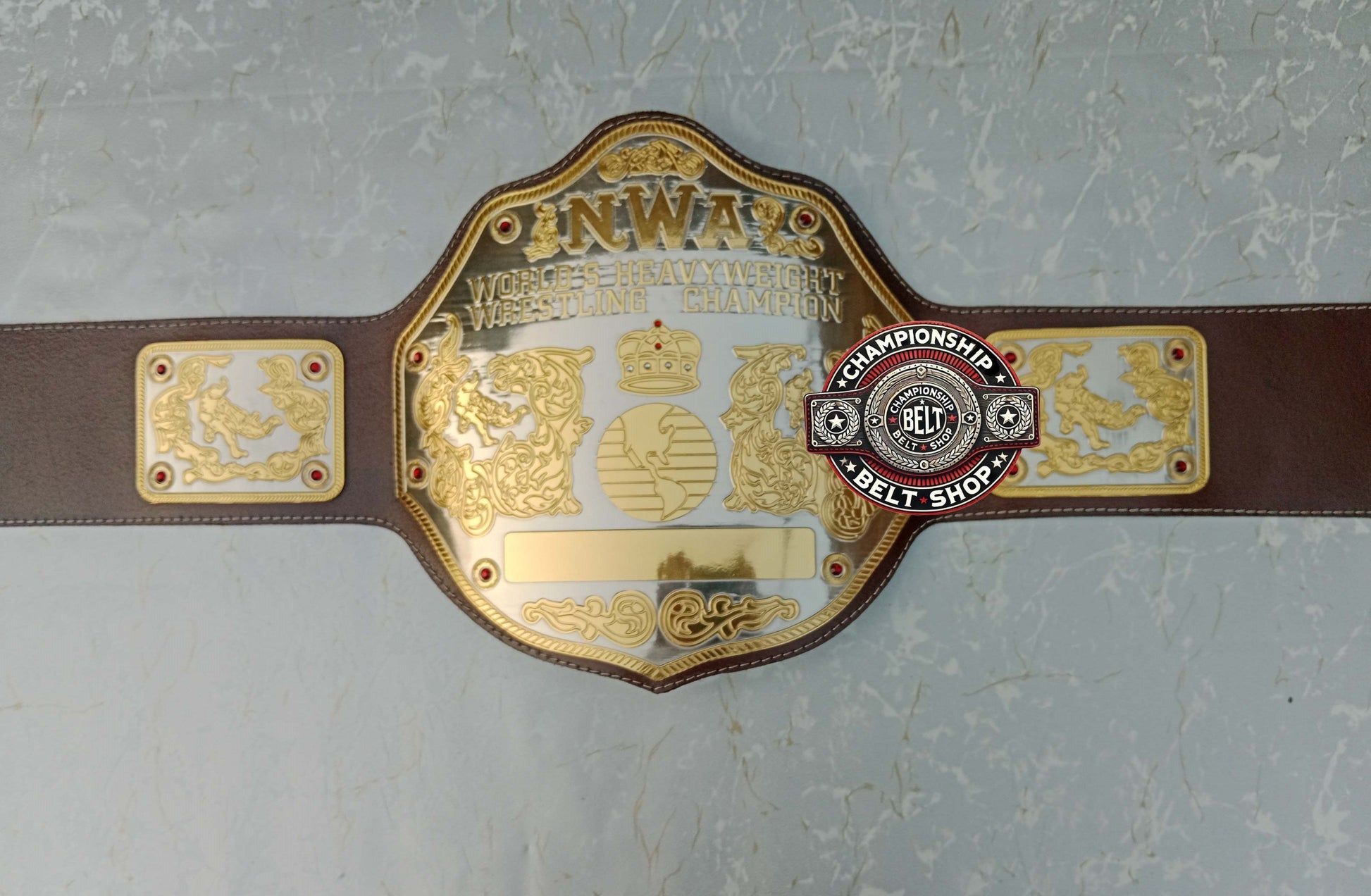 NWA Big Gold World Heavyweight Championship Title Belt