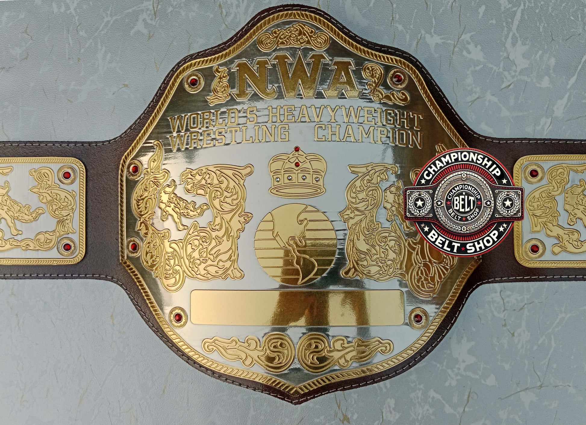 NWA Big Gold World Heavyweight Championship Title Belt