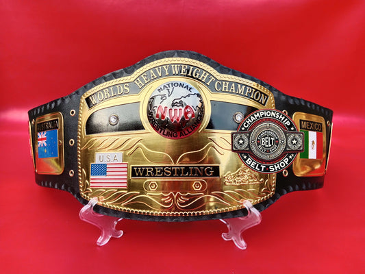 NWA Dome Globe World Heavyweight Championship Title Belt