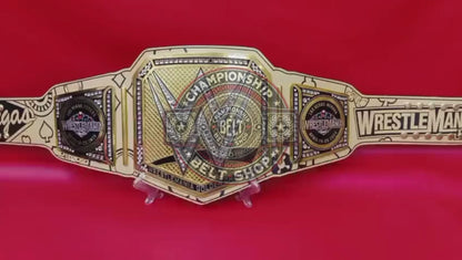 wwe-wrestlemania-41-las-vegas-golden-championship-title-belt