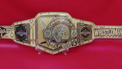 wwe-wrestlemania-41-las-vegas-golden-championship-title-belt