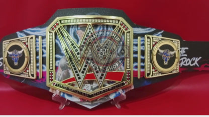 WWE The Rock Brahma Bull Signature Series Championship Title Belt