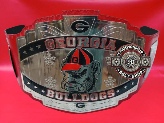 Red Georgia Bulldogs Championship Title Belt