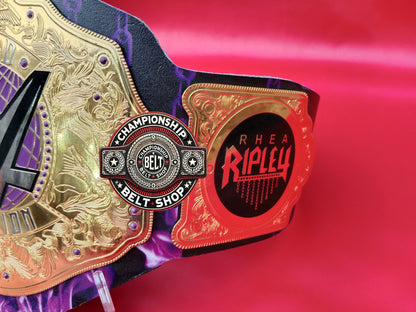 New Rhea Ripley World Heavyweight Championship Title Belt