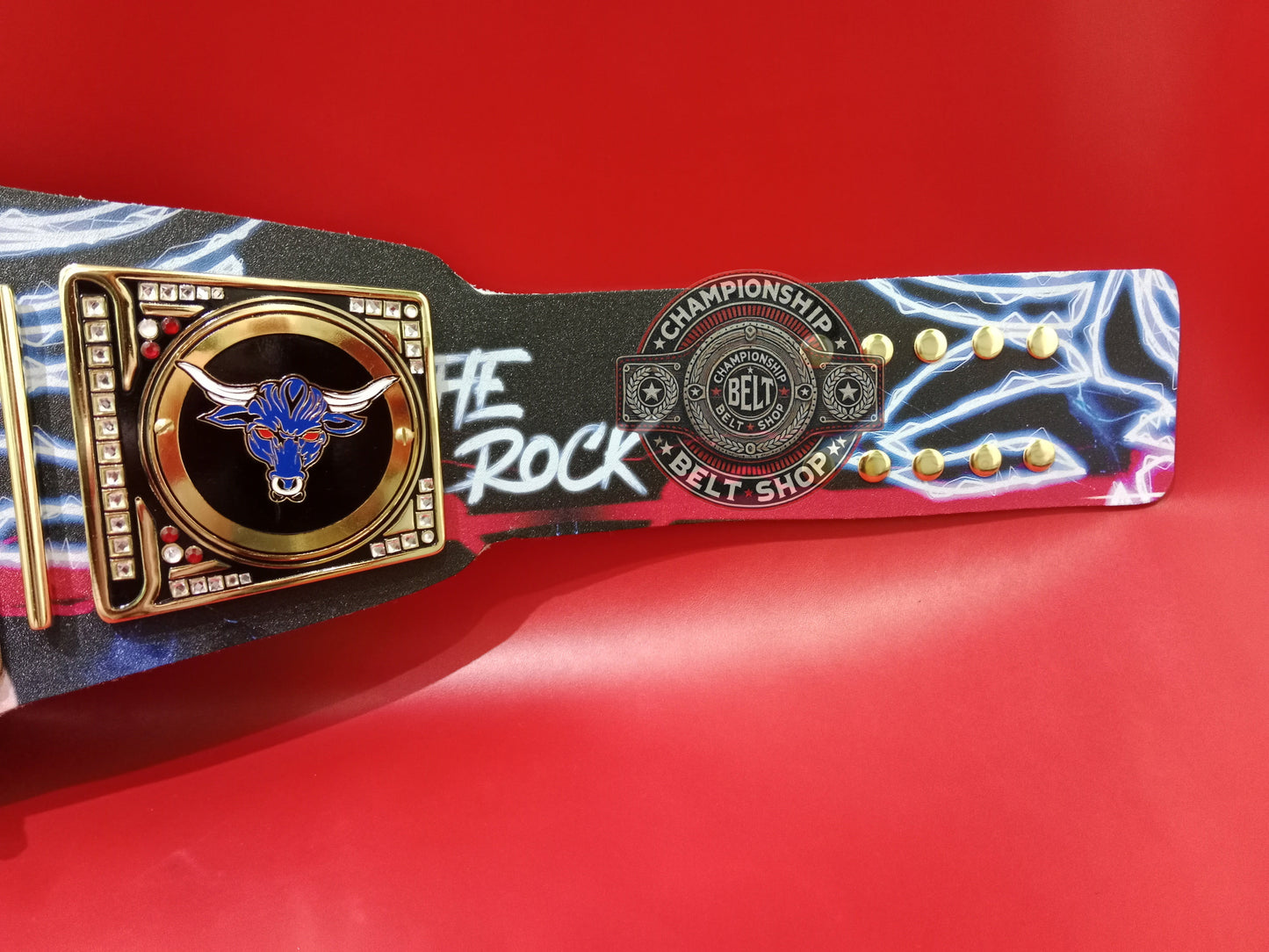 WWE The Rock Brahma Bull Signature Series Championship Title Belt