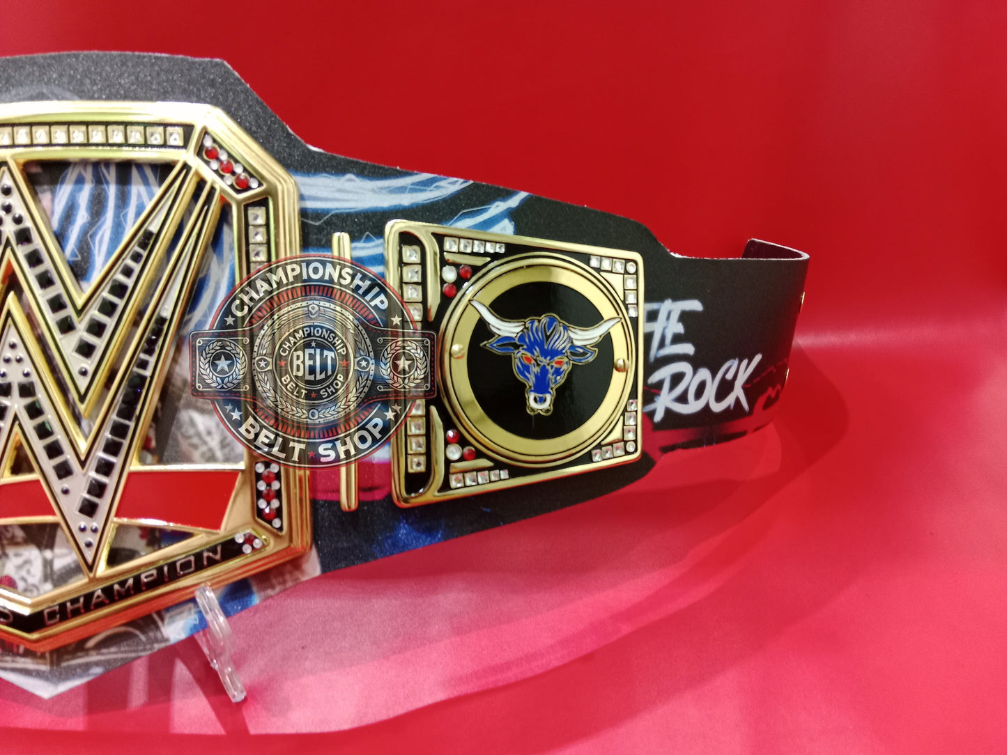 WWE The Rock Brahma Bull Signature Series Championship Title Belt