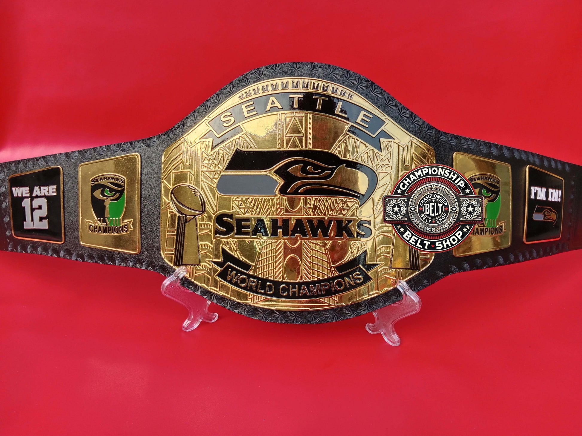 Seattle Seahawks WWE Legacy Championship Title Belt