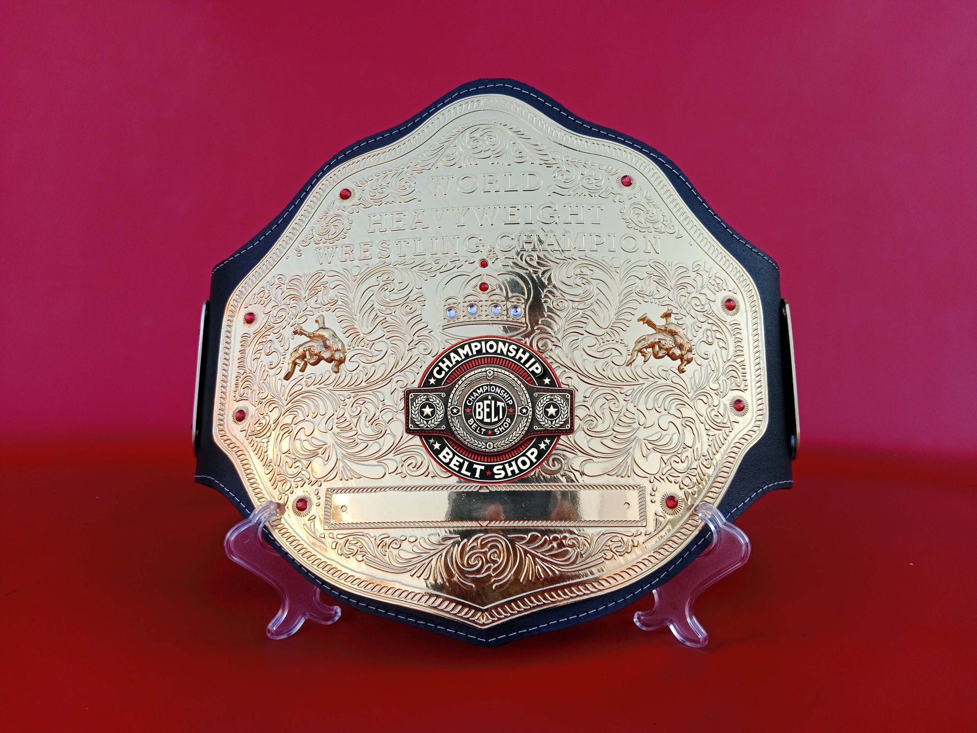 Big Gold World Heavyweight Wrestling Championship Title Belt