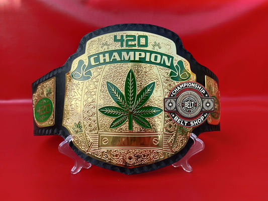 420 World Heavyweight Wrestling Championship Belt, Green
