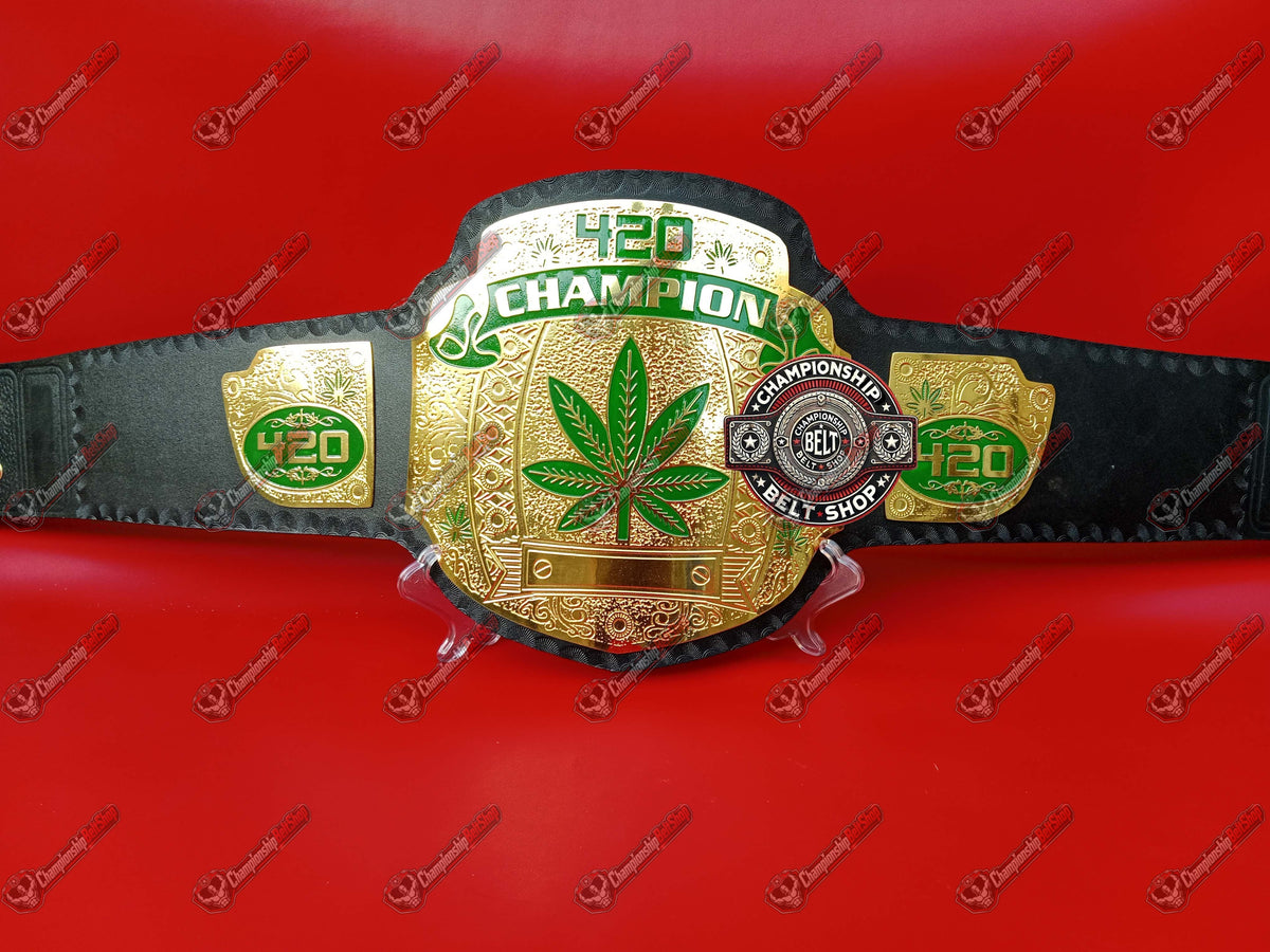 420 World Heavyweight Wrestling Championship Belt, Green