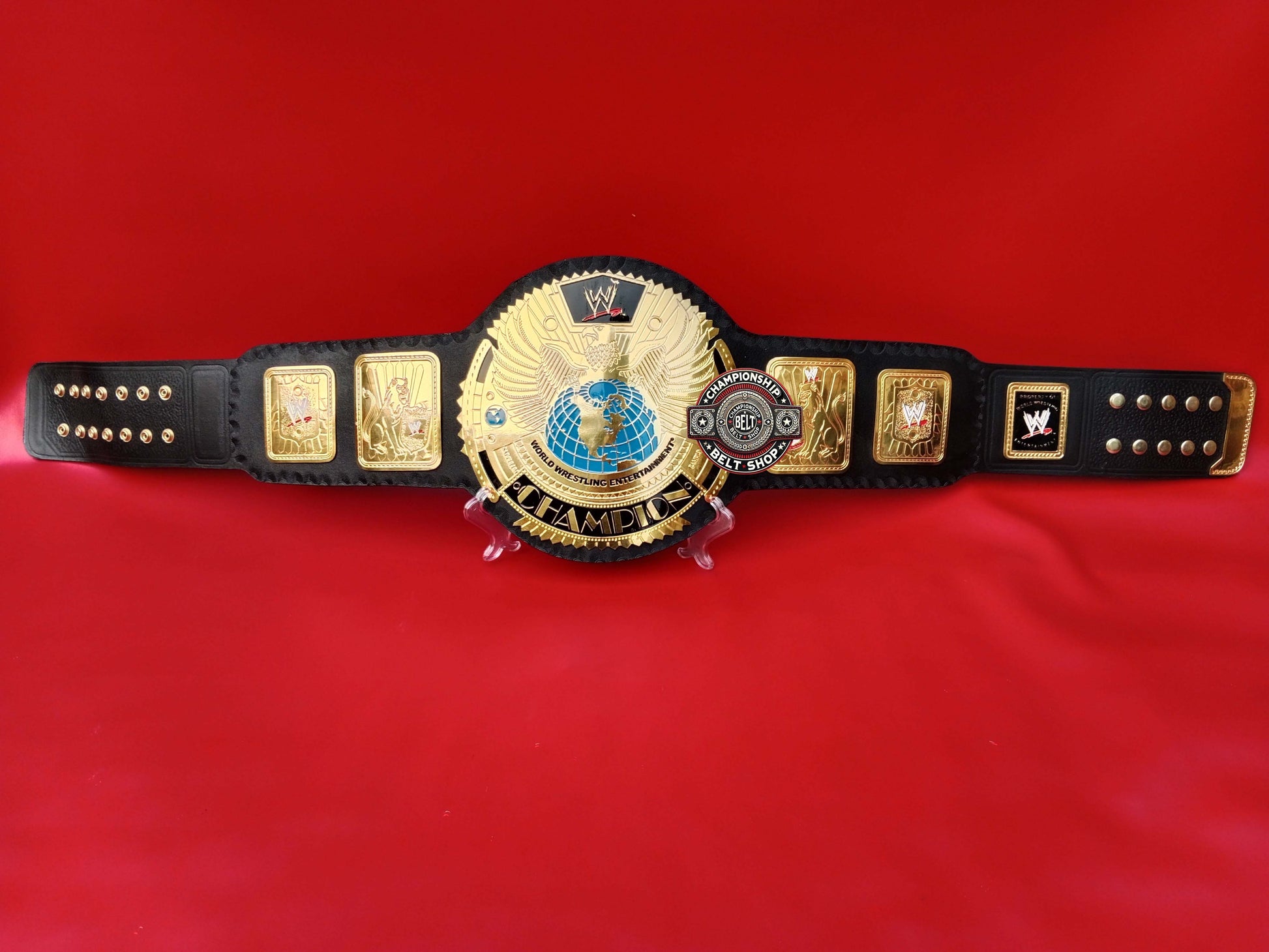 WWE Big Gold World Wrestling Entertainment Championship Title Belt
