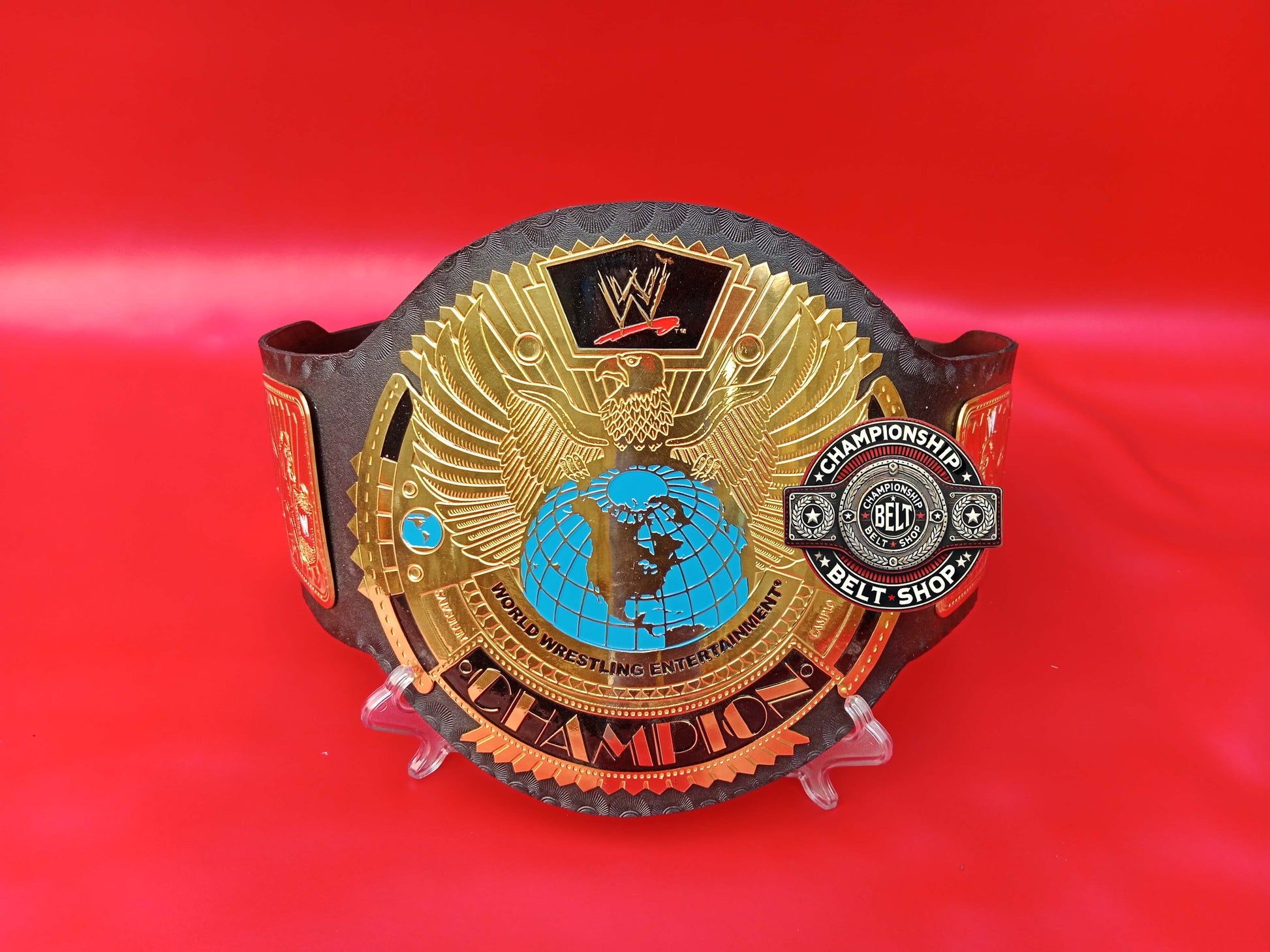 WWE Big Gold World Wrestling Entertainment Championship Title Belt