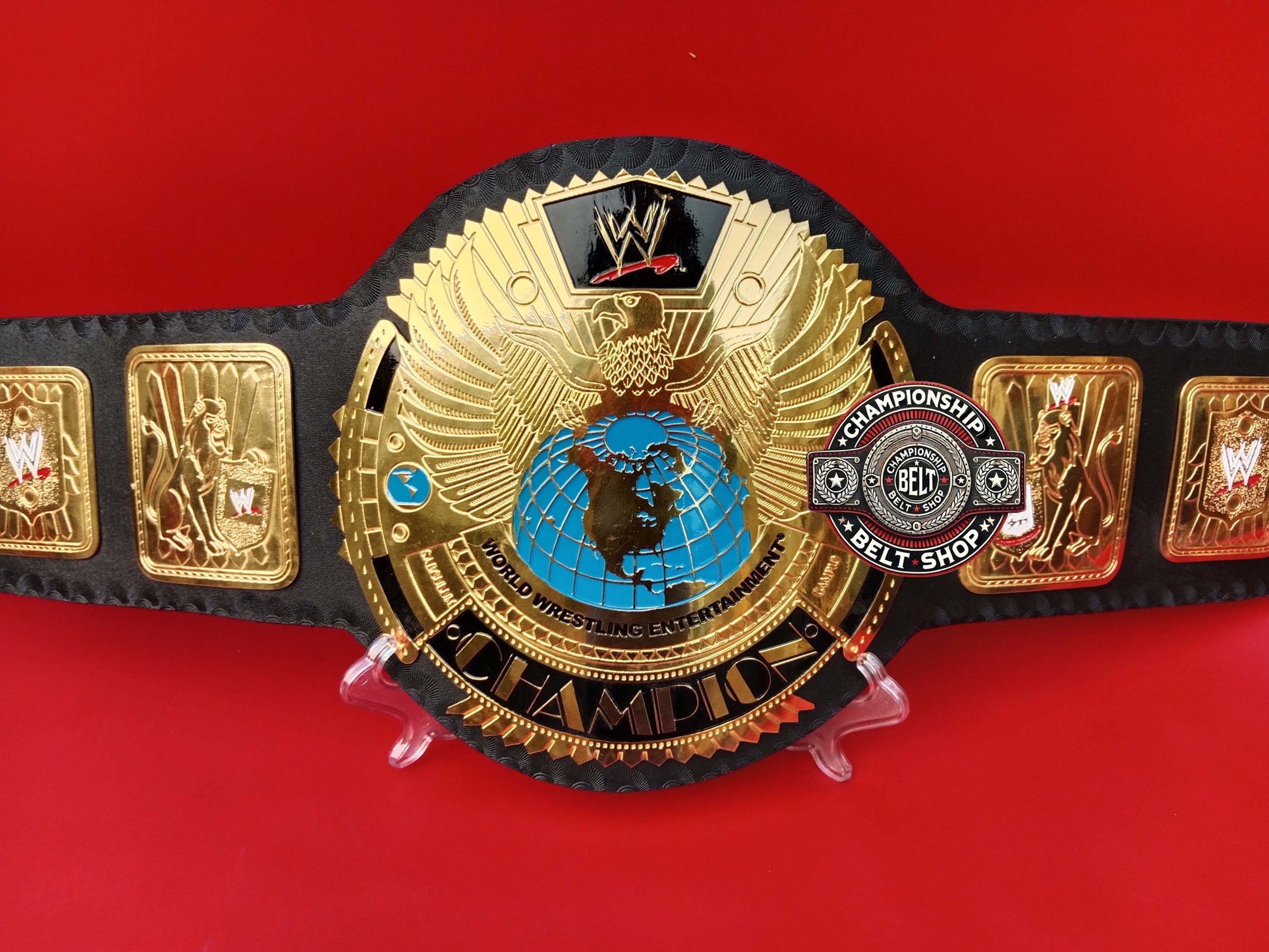 WWE Big Gold World Wrestling Entertainment Championship Title Belt