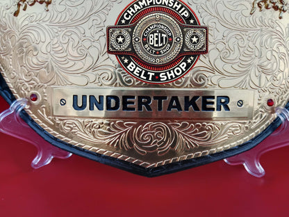 WWE Big Gold Undertaker Name Plate Championship Title Belt