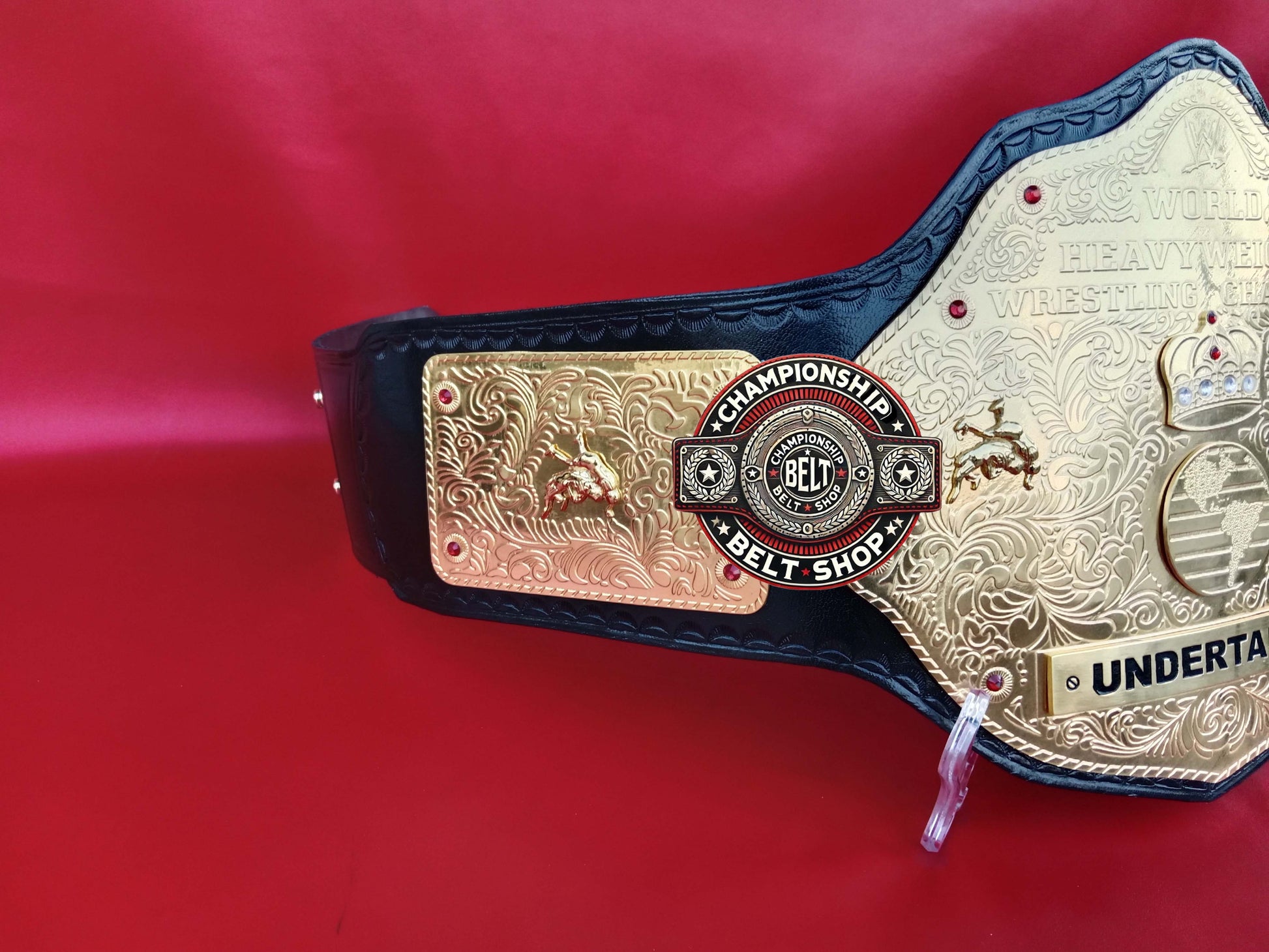 WWE Big Gold Undertaker Name Plate Championship Title Belt
