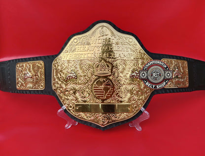 WWE Big Gold World Heavyweight Black Strap Championship Title Belt