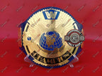 WWE Blue Big Eagle Block LOGO Championship Title Belt