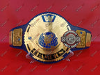 WWE Blue Big Eagle Block LOGO Championship Title Belt