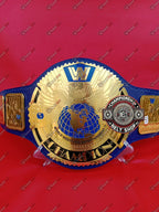 WWE Blue Big Eagle Block LOGO Championship Title Belt