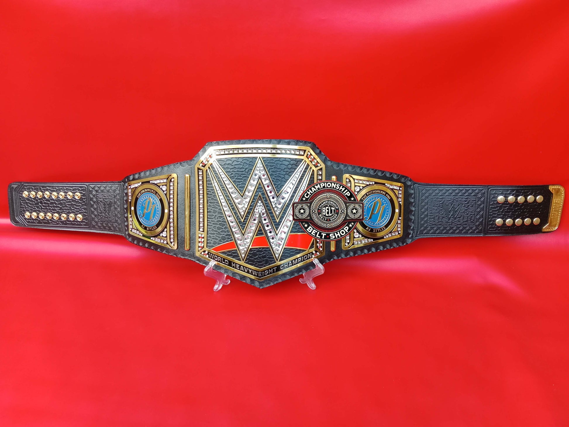 WWE Heavyweight AJ Style Name Plates Championship Title Belt