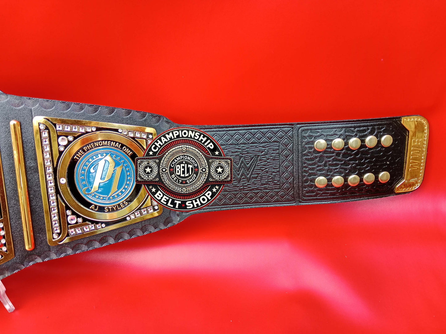 WWE Heavyweight AJ Style Name Plates Championship Title Belt