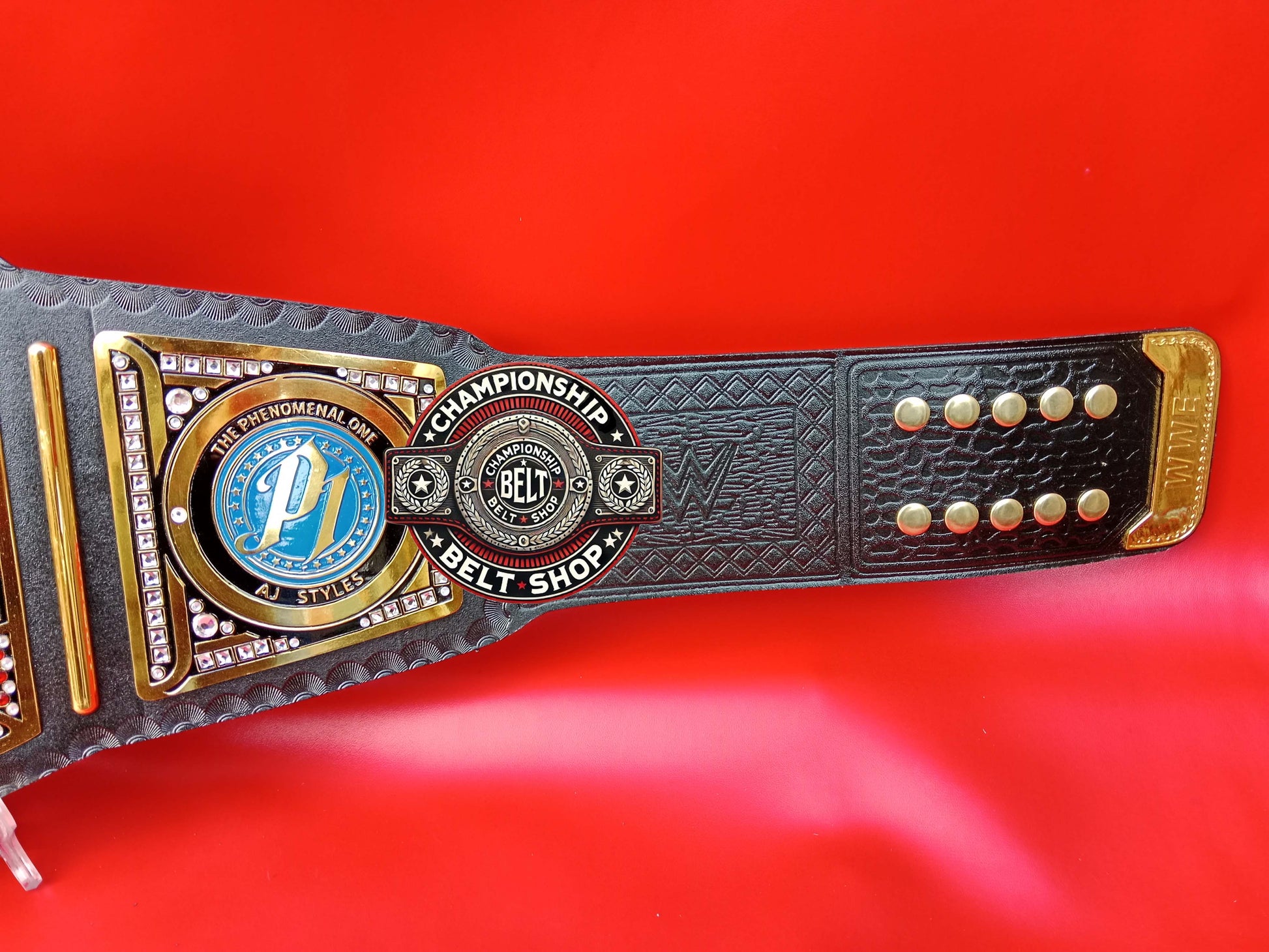 WWE Heavyweight AJ Style Name Plates Championship Title Belt