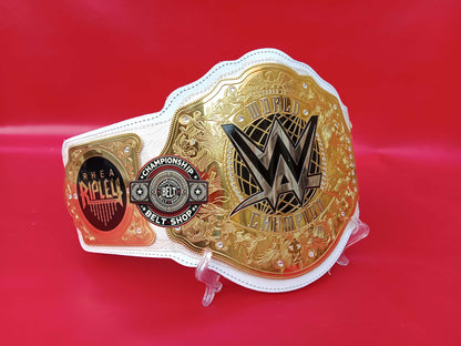 WWE Rhea Ripley Womens World Heavyweight White Strap Championship Title Belt