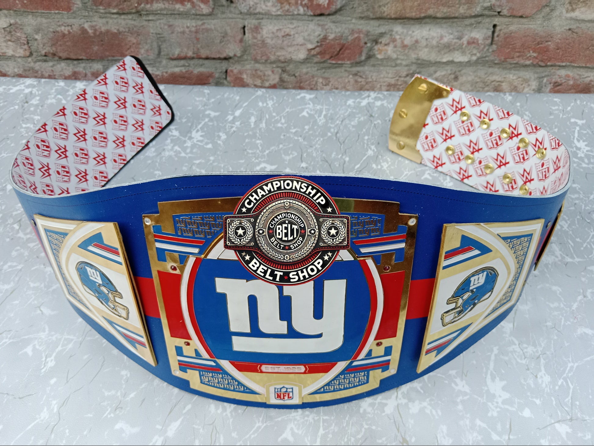 WWE NFL New York Giants Championship Title Belt