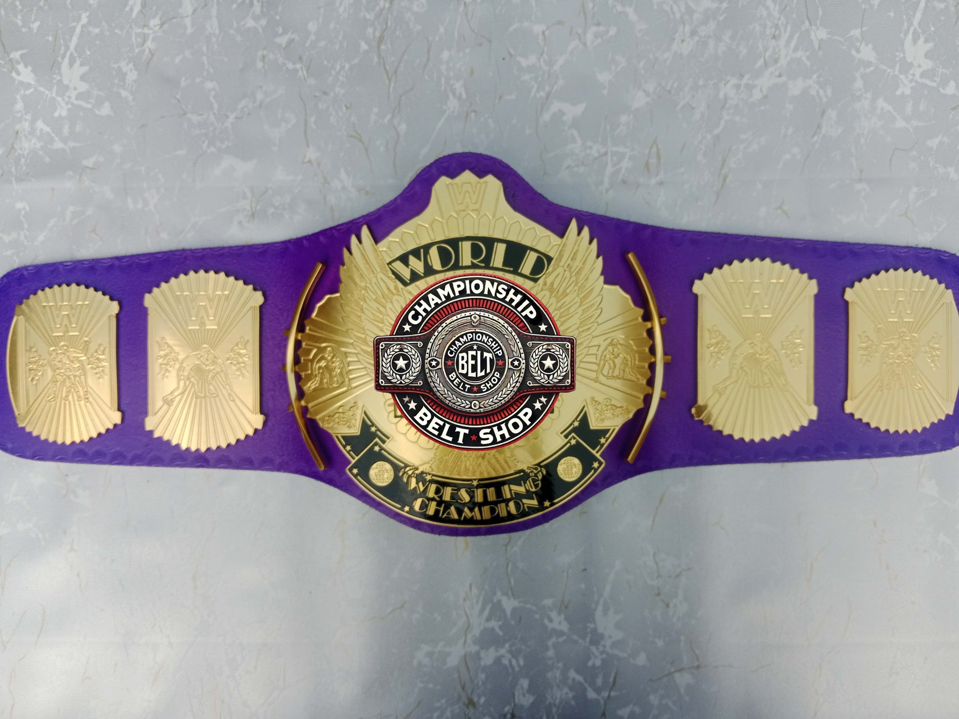 WWE Purple Winged Eagle Championship Title Belt