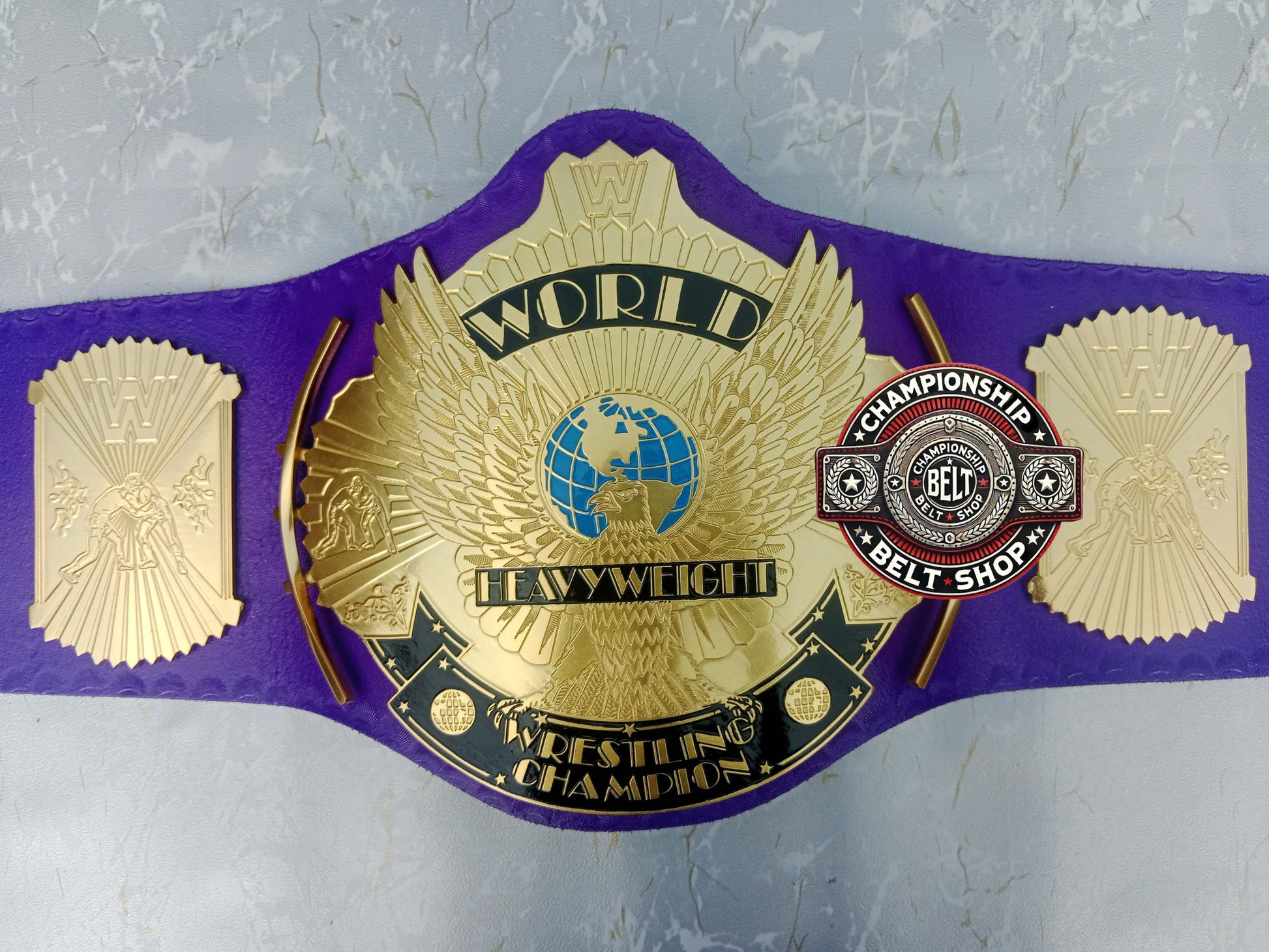 WWE Purple Winged Eagle Championship Title Belt