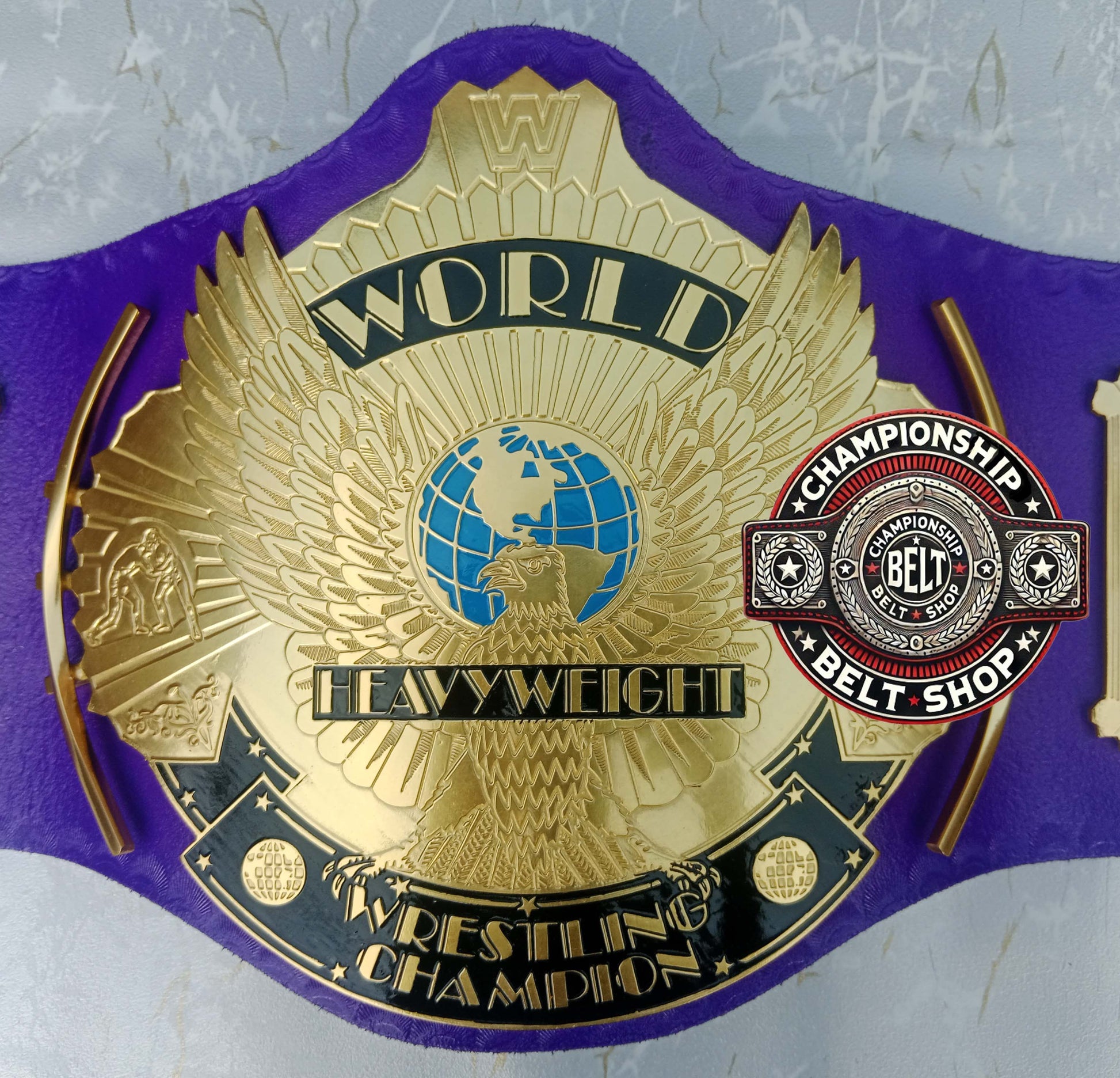 WWE Purple Winged Eagle Championship Title Belt