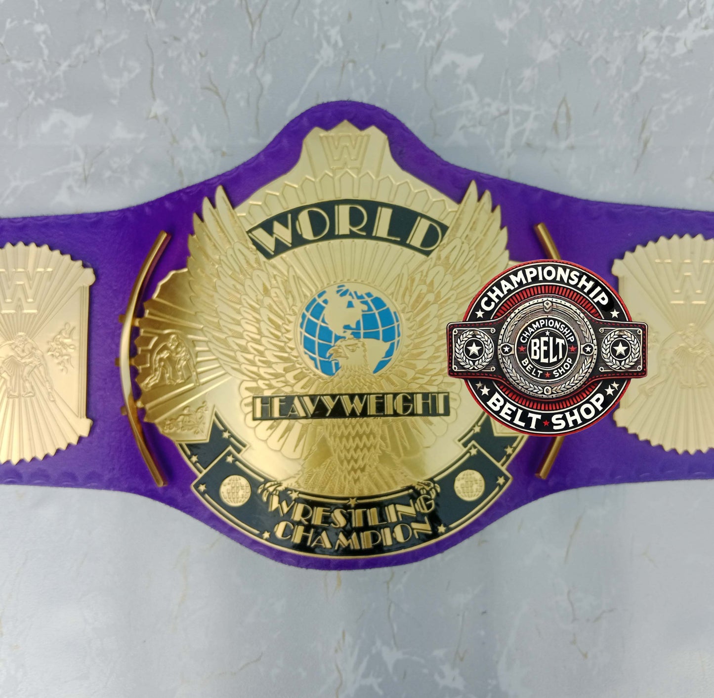 WWE Purple Winged Eagle Championship Title Belt